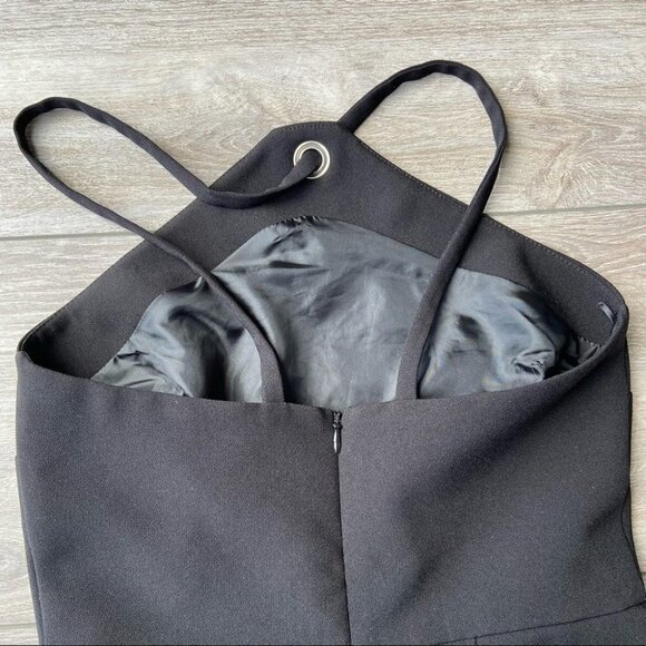 Topshop  Hanky Eyelet Halter Neck Romper in Black - Picture 7 of 10